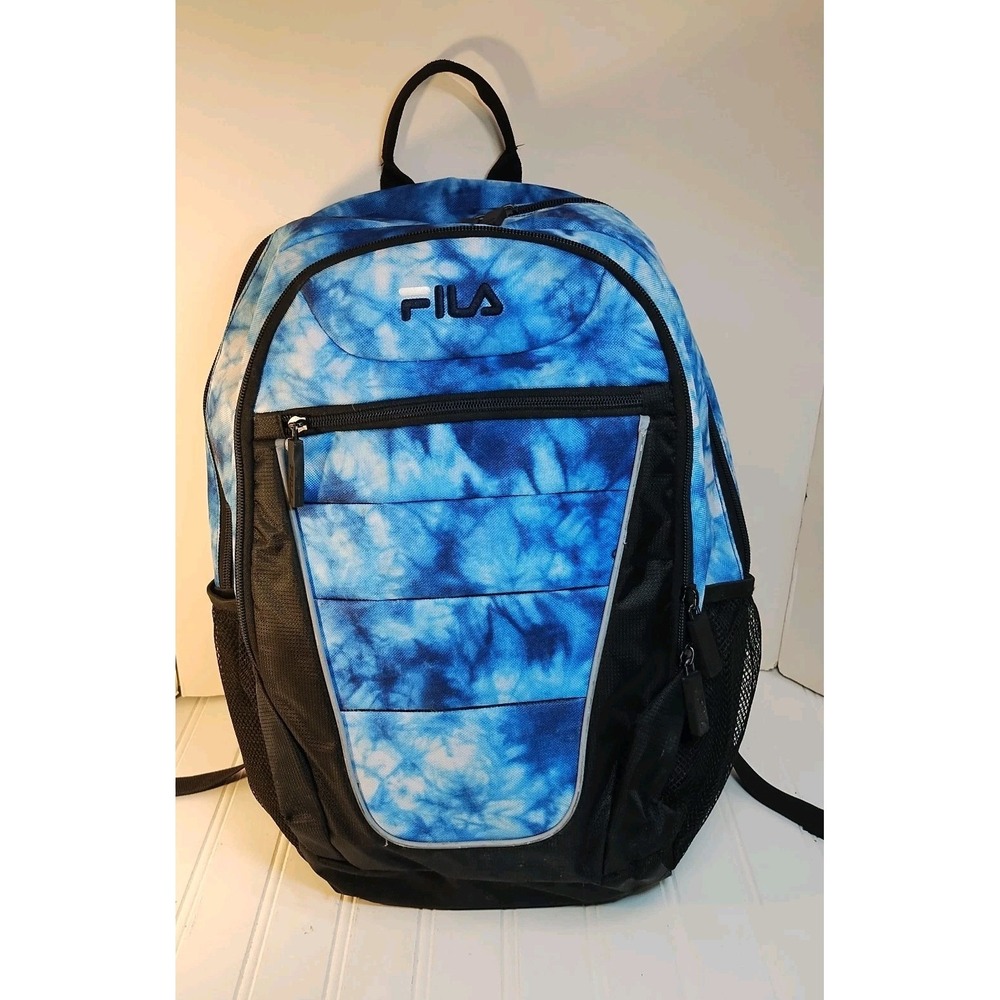 FILA Argus 4 Blue Tie Dye Laptop Backpack Tech Travel Bag